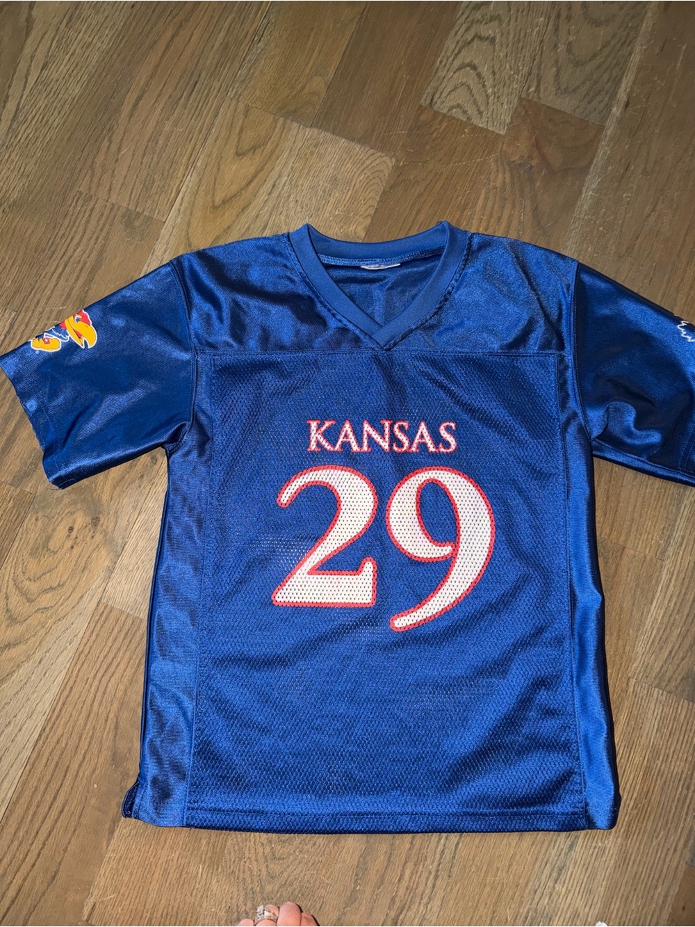 & Other Stories Blue Kansas Jersey Top with Red-Outlined White Number 29